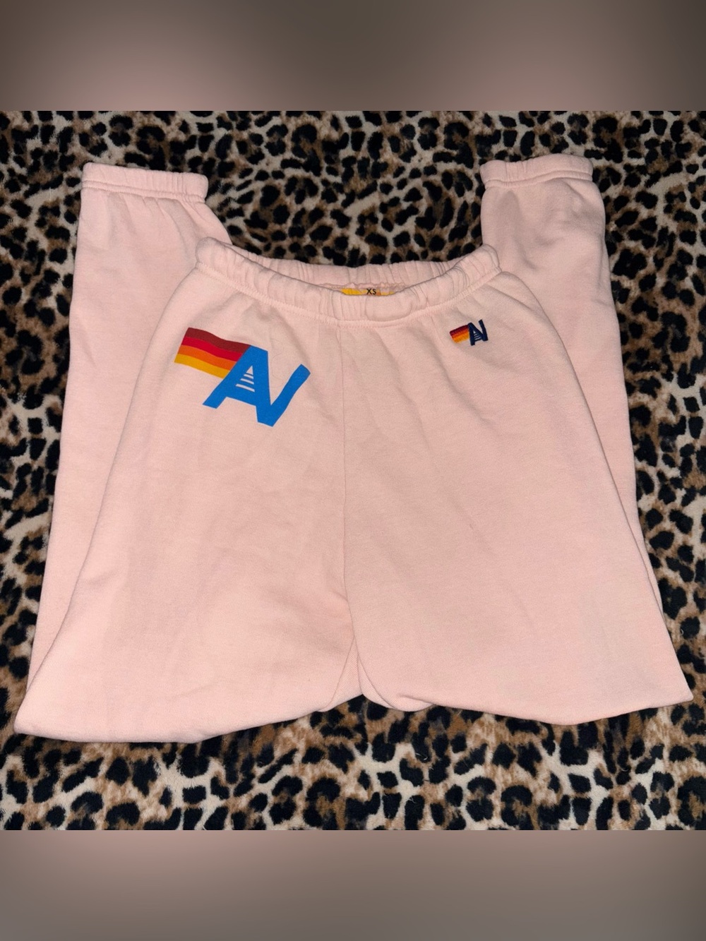 Aviator Nation Logo Sweatpants Light Pink size XS